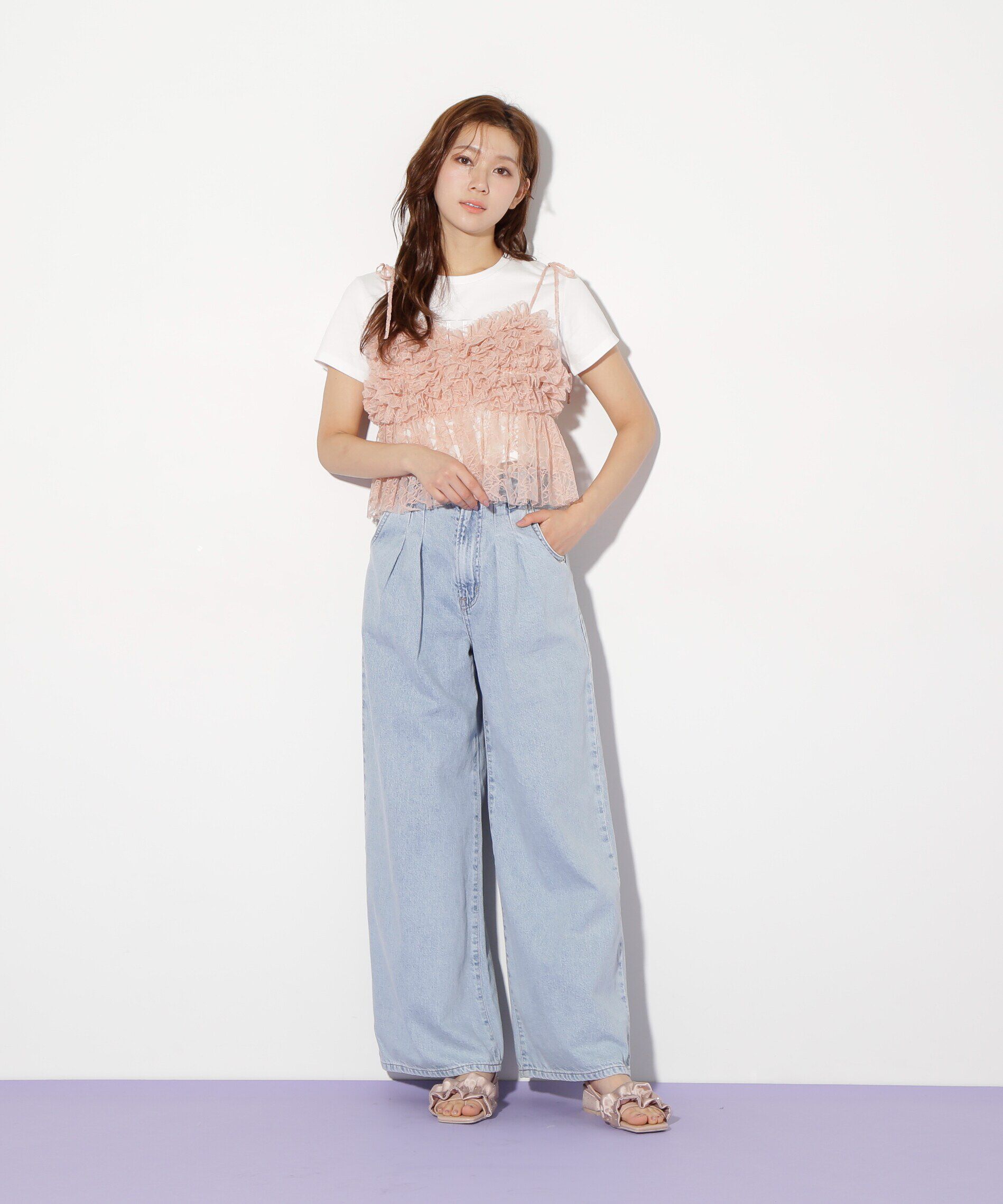  「フリルレースキャミ」|シャツ・ブラウス|