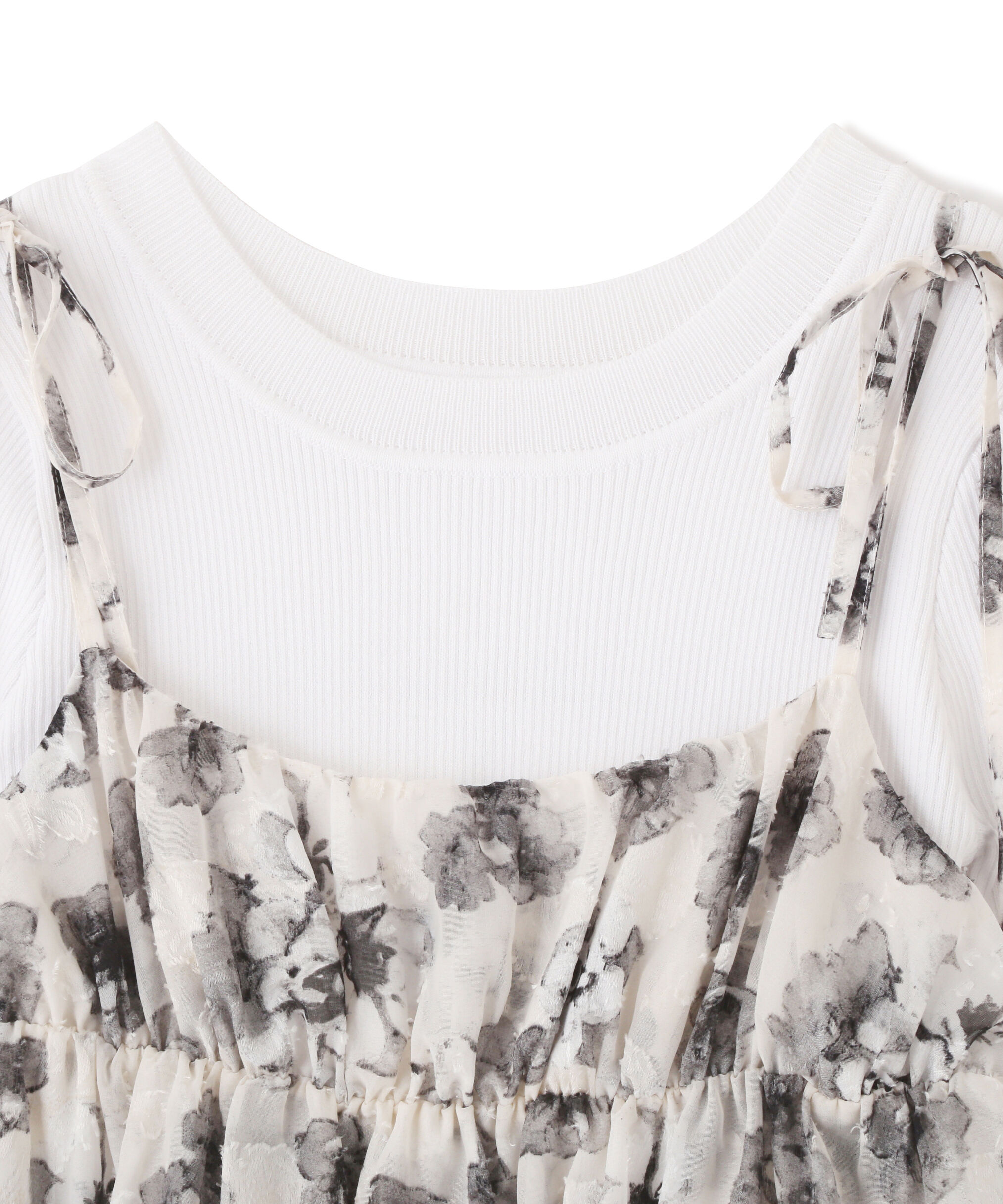  「バルーンフリルキャミ付きニットセット」|ニット・セーター|