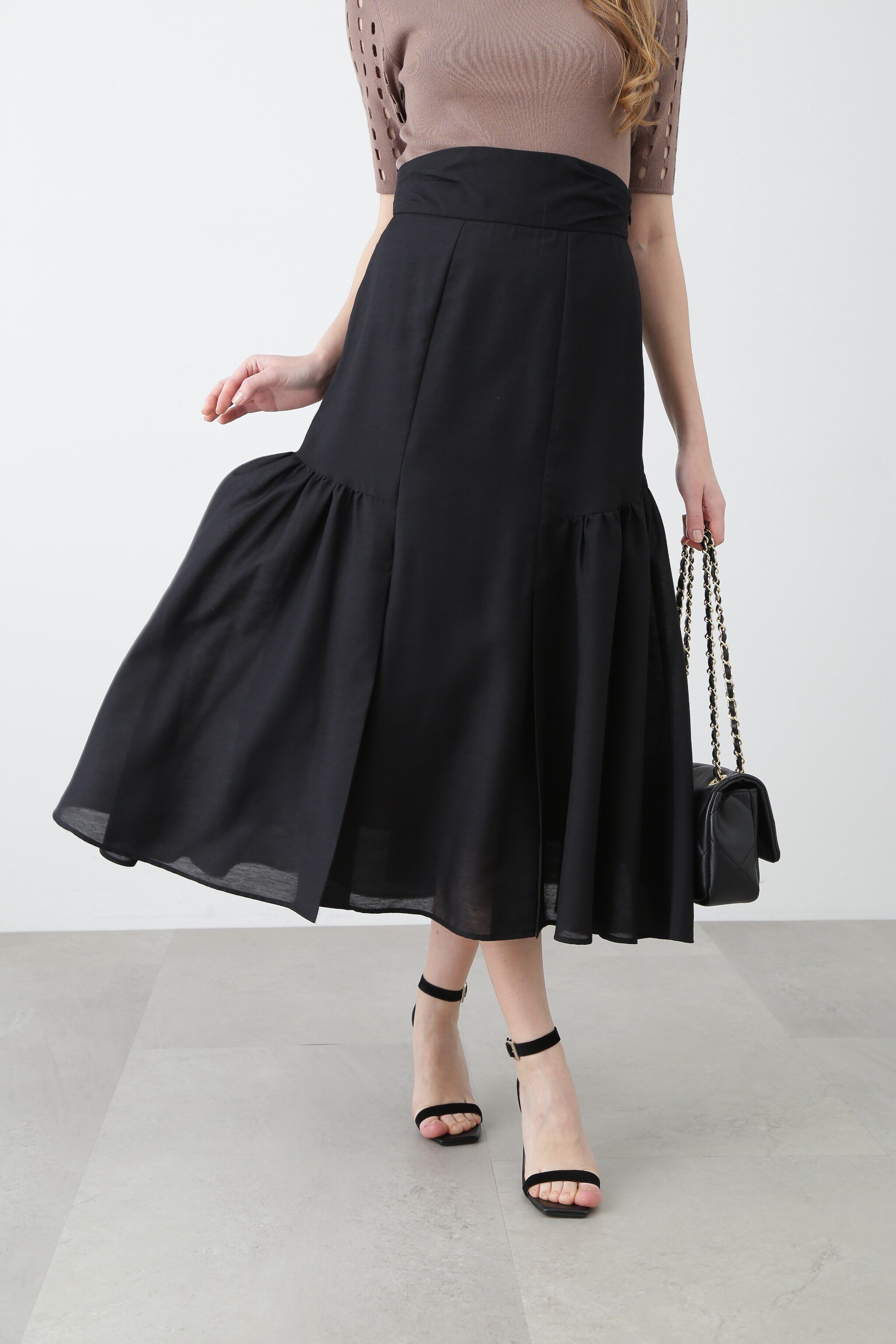  「ローンギャザーフレアスカート」|スカート|