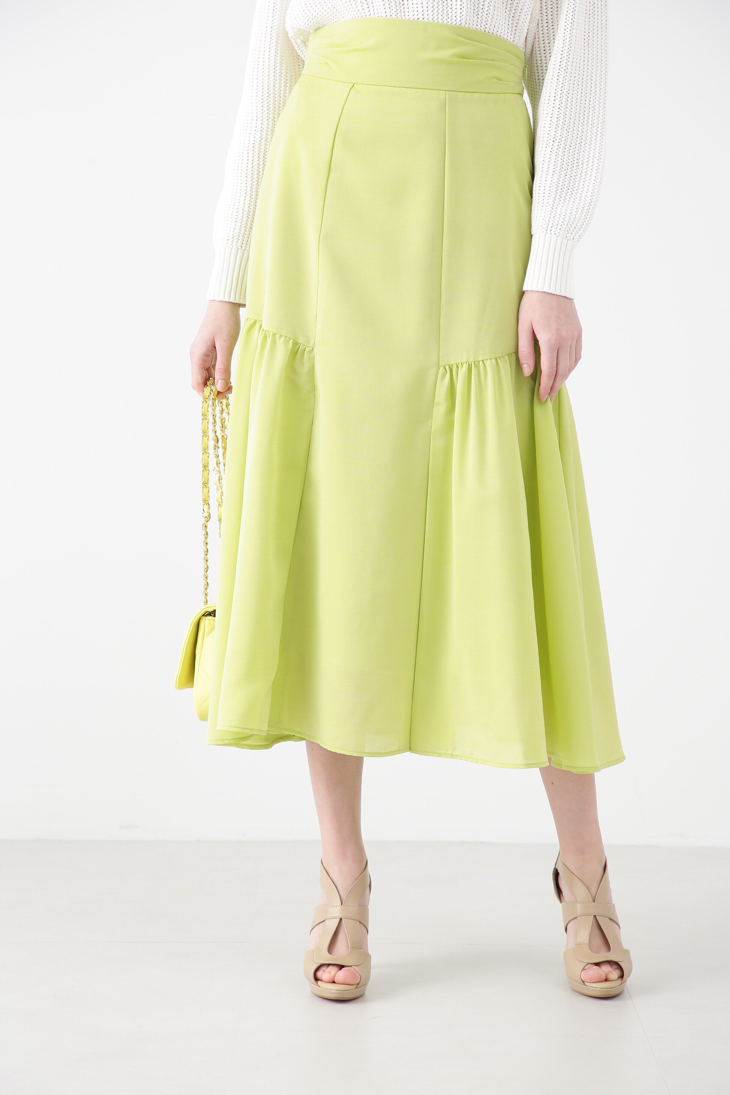  「ローンギャザーフレアスカート」|スカート|