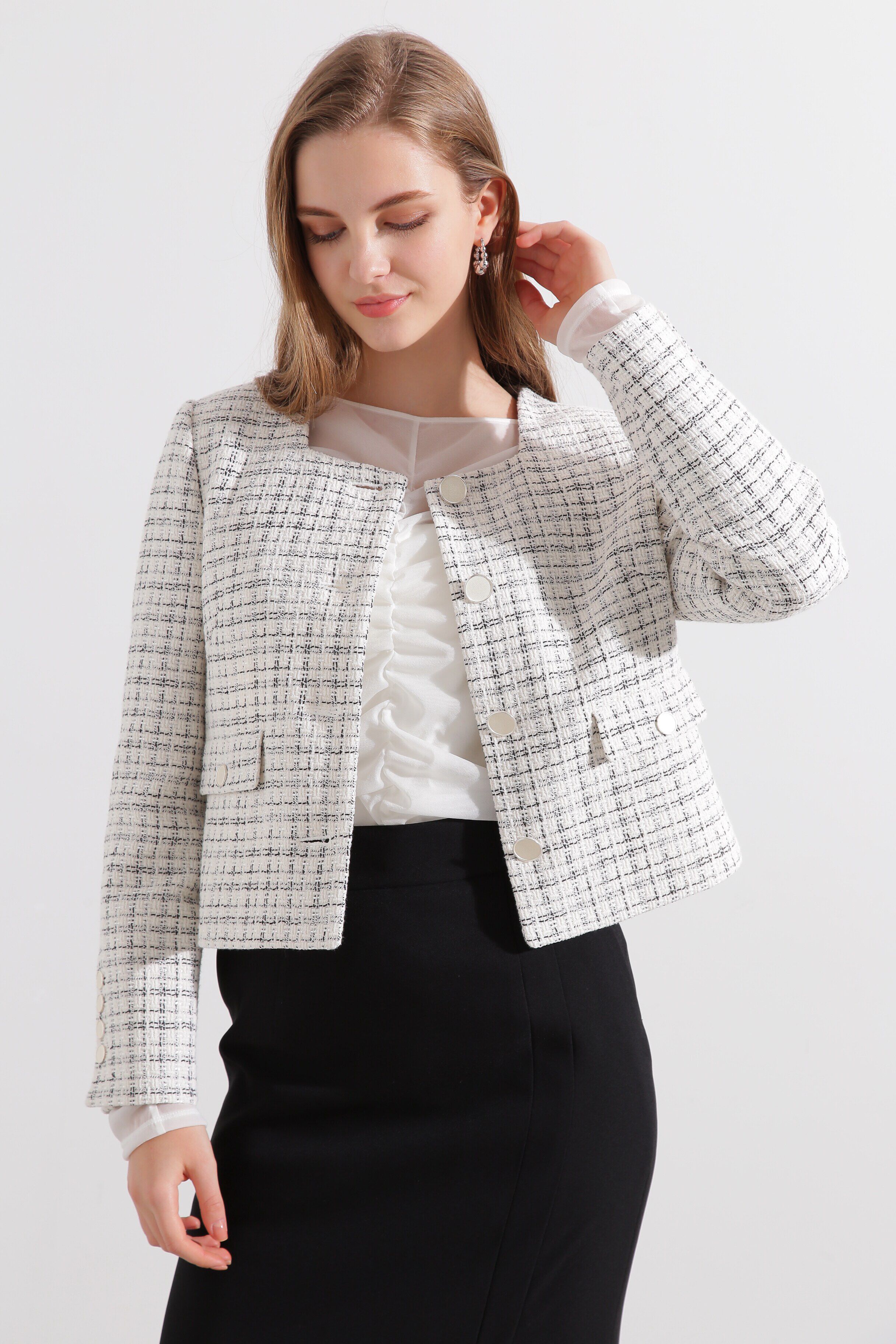  「◆スクエアーネックツイードジャケット」|その他|