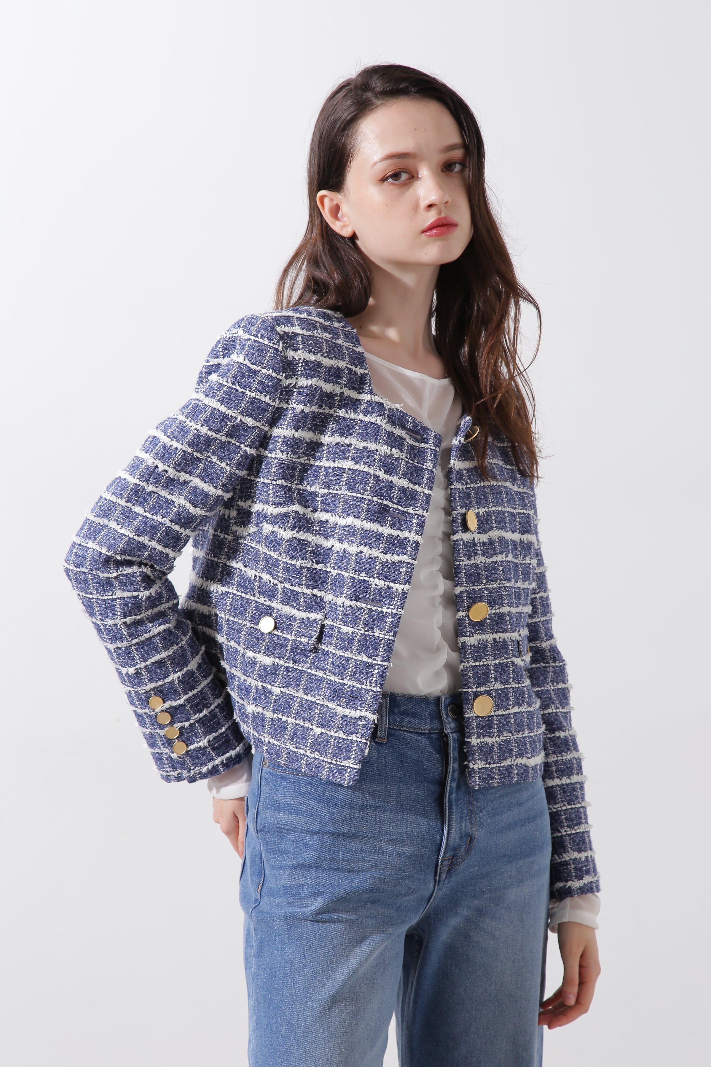  「◆スクエアーネックツイードジャケット」|その他|