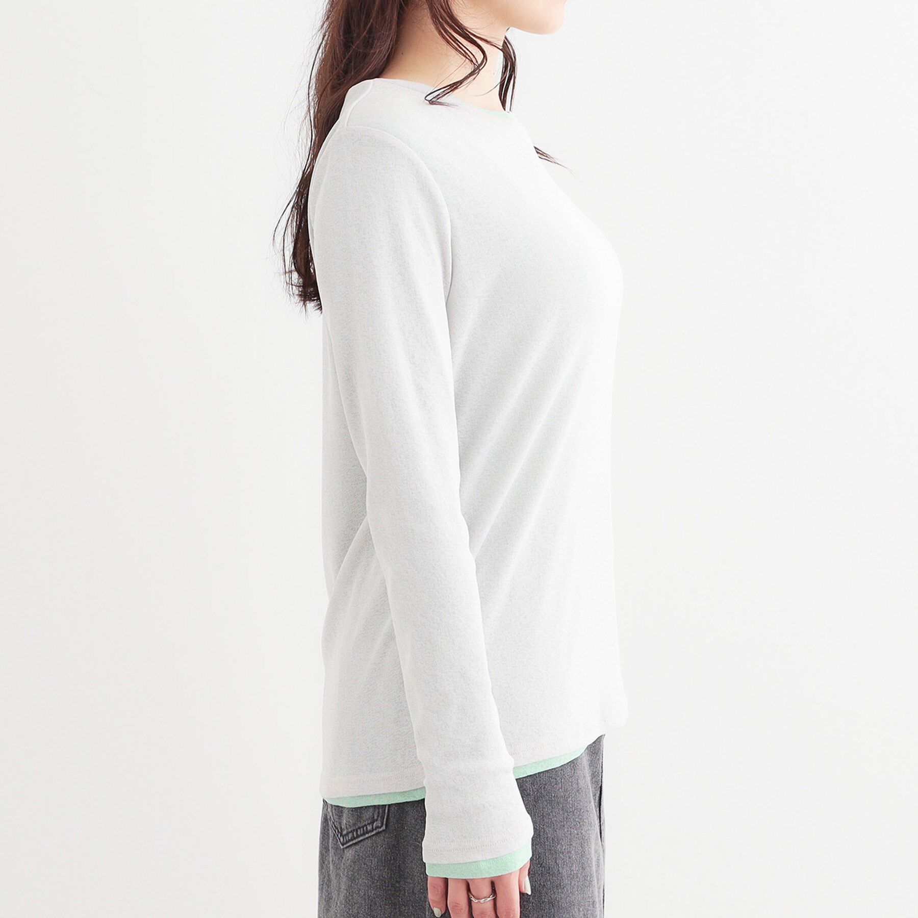 SHOO･LA･RUE「【洗える/S-LL/2点セット】1セットあると便利 シアーレイヤードロンTセット」|その他|