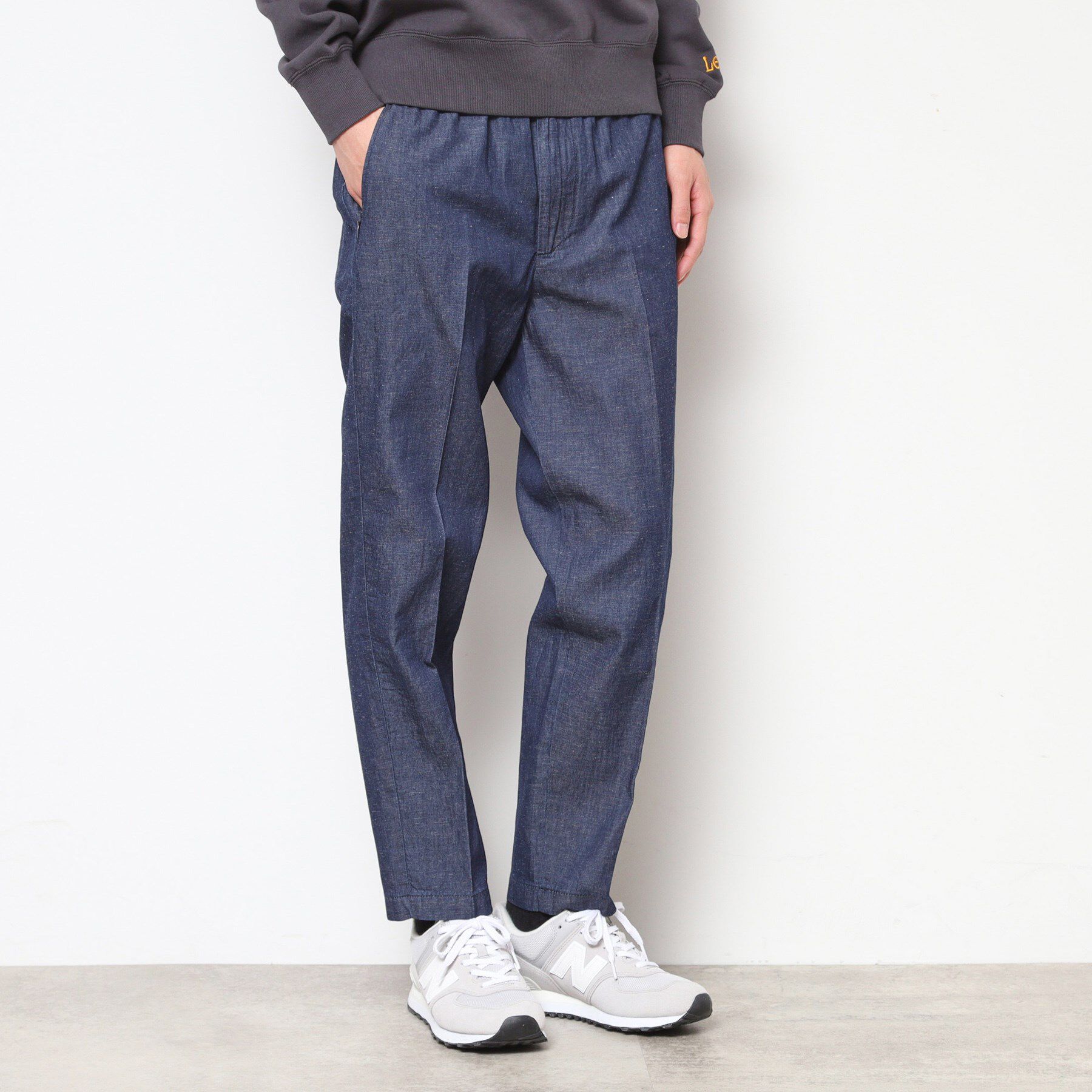 Dessin「【ウエストゴム・洗える】綿麻デニムリラックスパンツ」|その他|