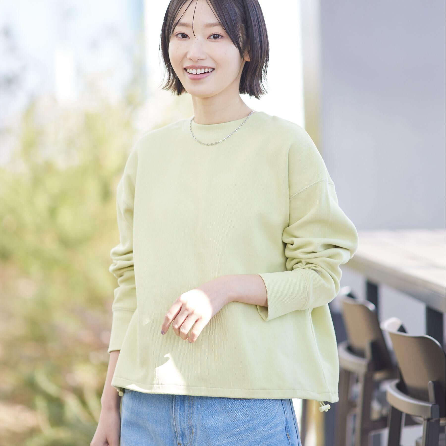 Dessin「【前後2WAY/洗える】ドロストリブカットソー」|Tシャツ・カットソー|