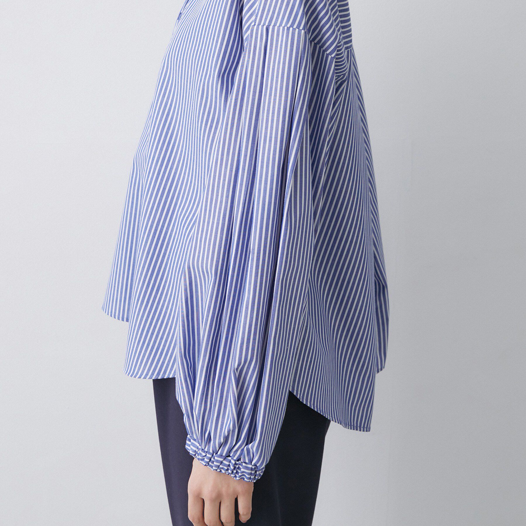 Dessin「【洗える】バルーンスリーブバンドカラーシャツ」|シャツ・ブラウス|