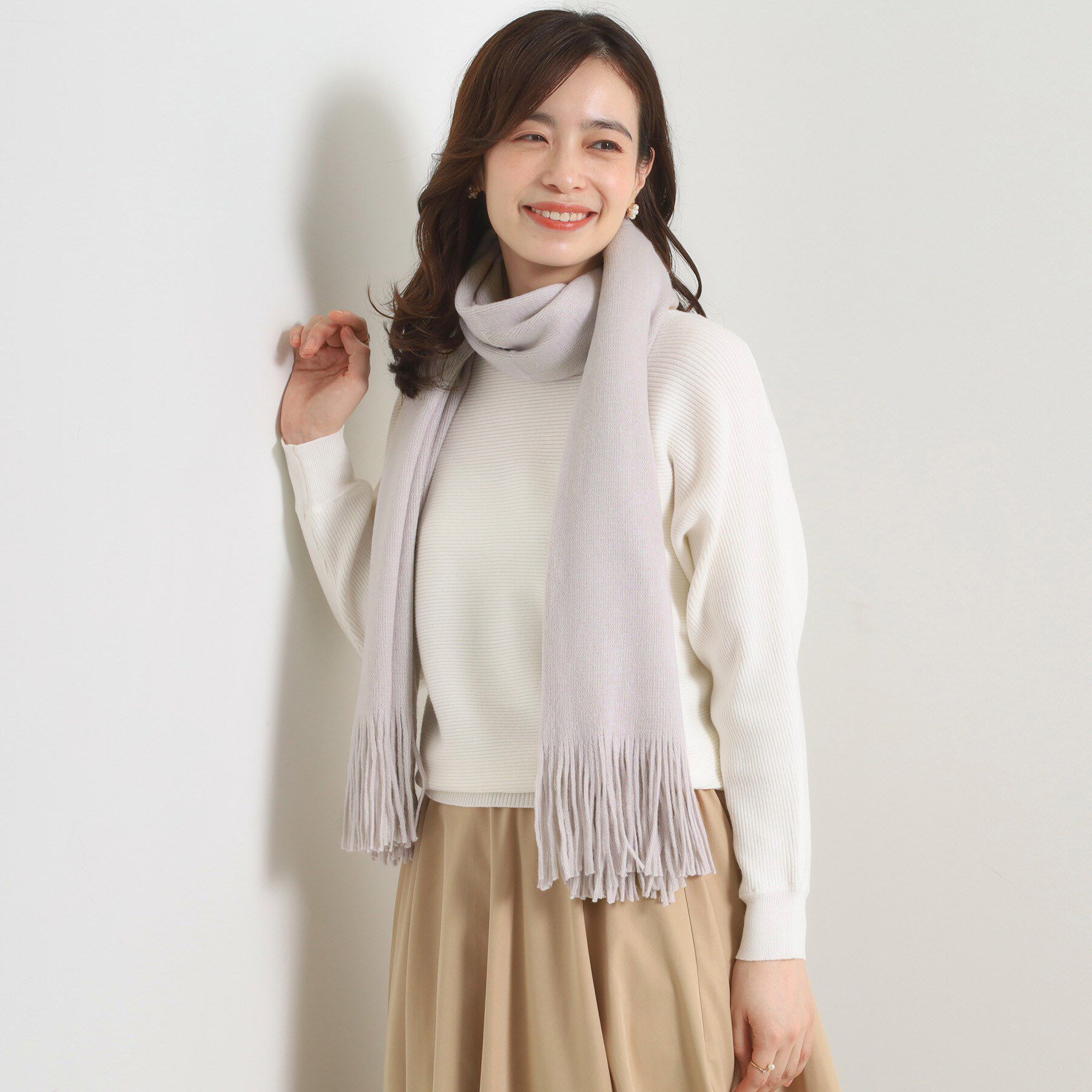 ITS&rsquo;DEMO「【手洗い可】アクリルニットシャギーストール」|ストール|