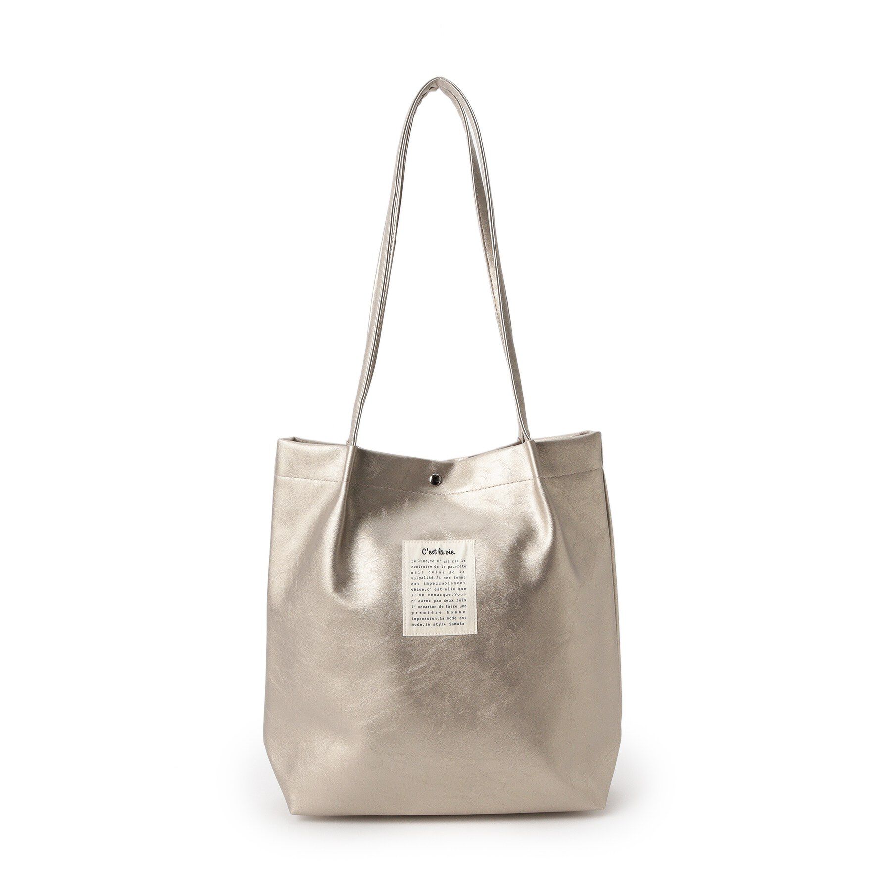 ITS&rsquo;DEMO「【A4対応】合皮ハンドルタックトート」|トートバッグ|