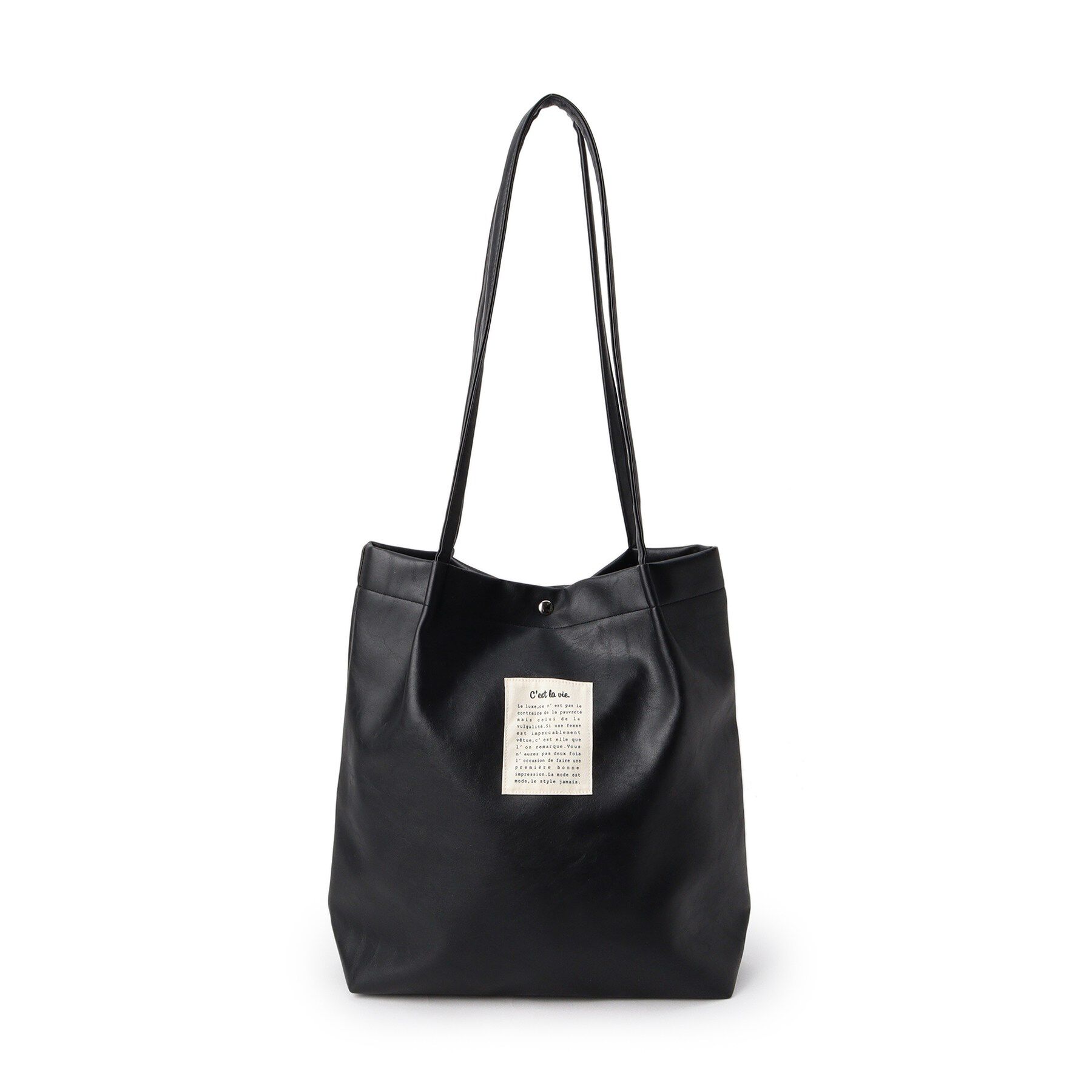 ITS&rsquo;DEMO「【A4対応】合皮ハンドルタックトート」|トートバッグ|