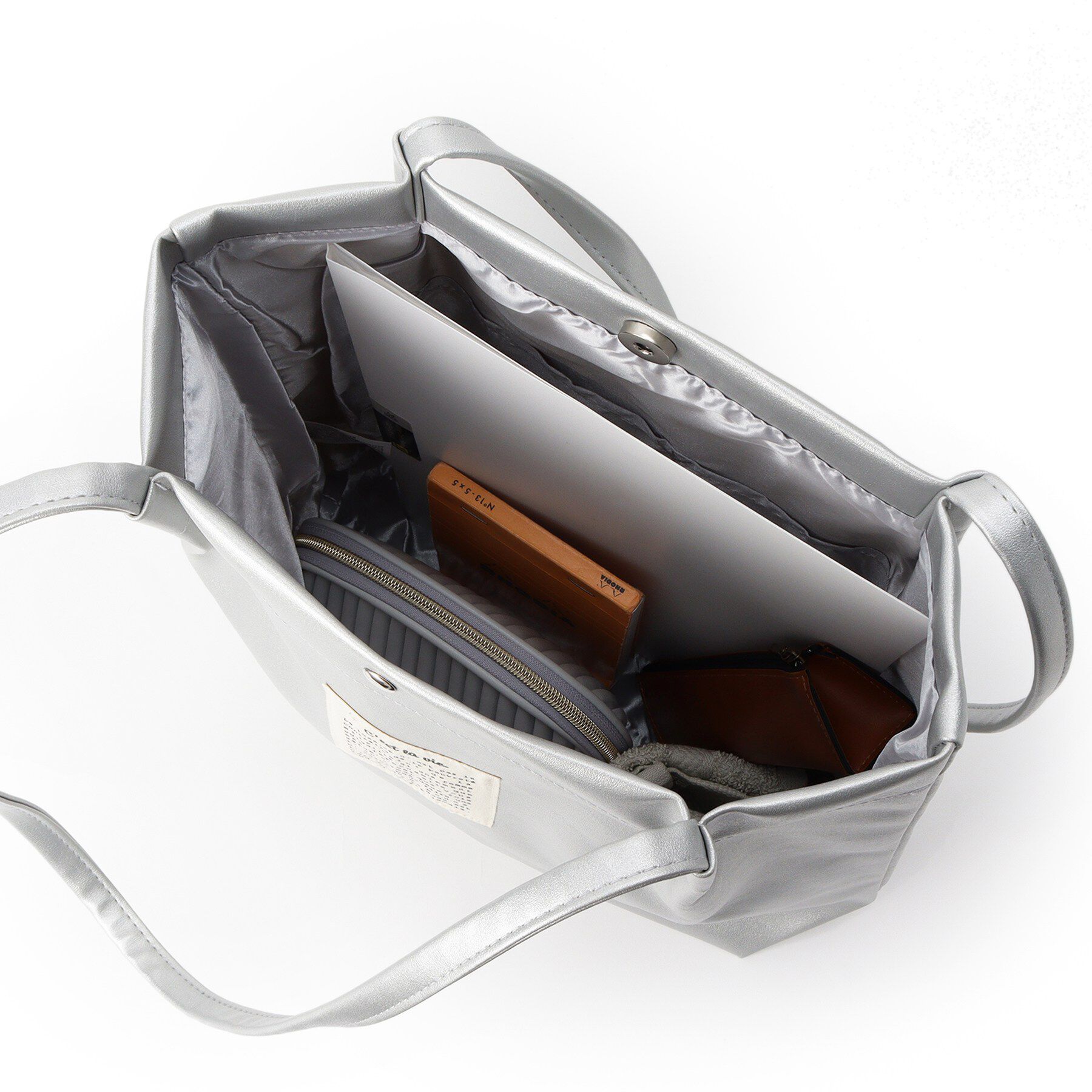 ITS&rsquo;DEMO「【A4対応】合皮ハンドルタックトート」|トートバッグ|