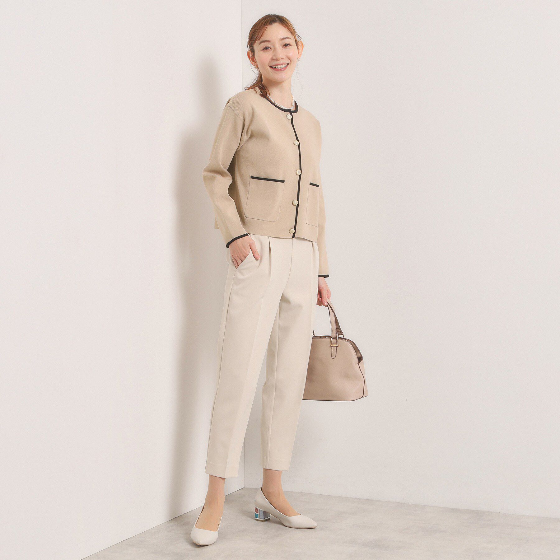 ITS&rsquo;DEMO「【入卒／手洗い可】配色ニットカーディガン」|カーディガン|