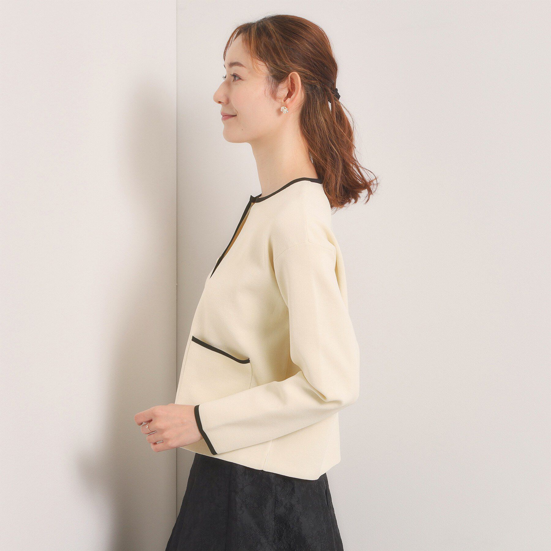 ITS&rsquo;DEMO「【入卒／手洗い可】配色ニットカーディガン」|カーディガン|