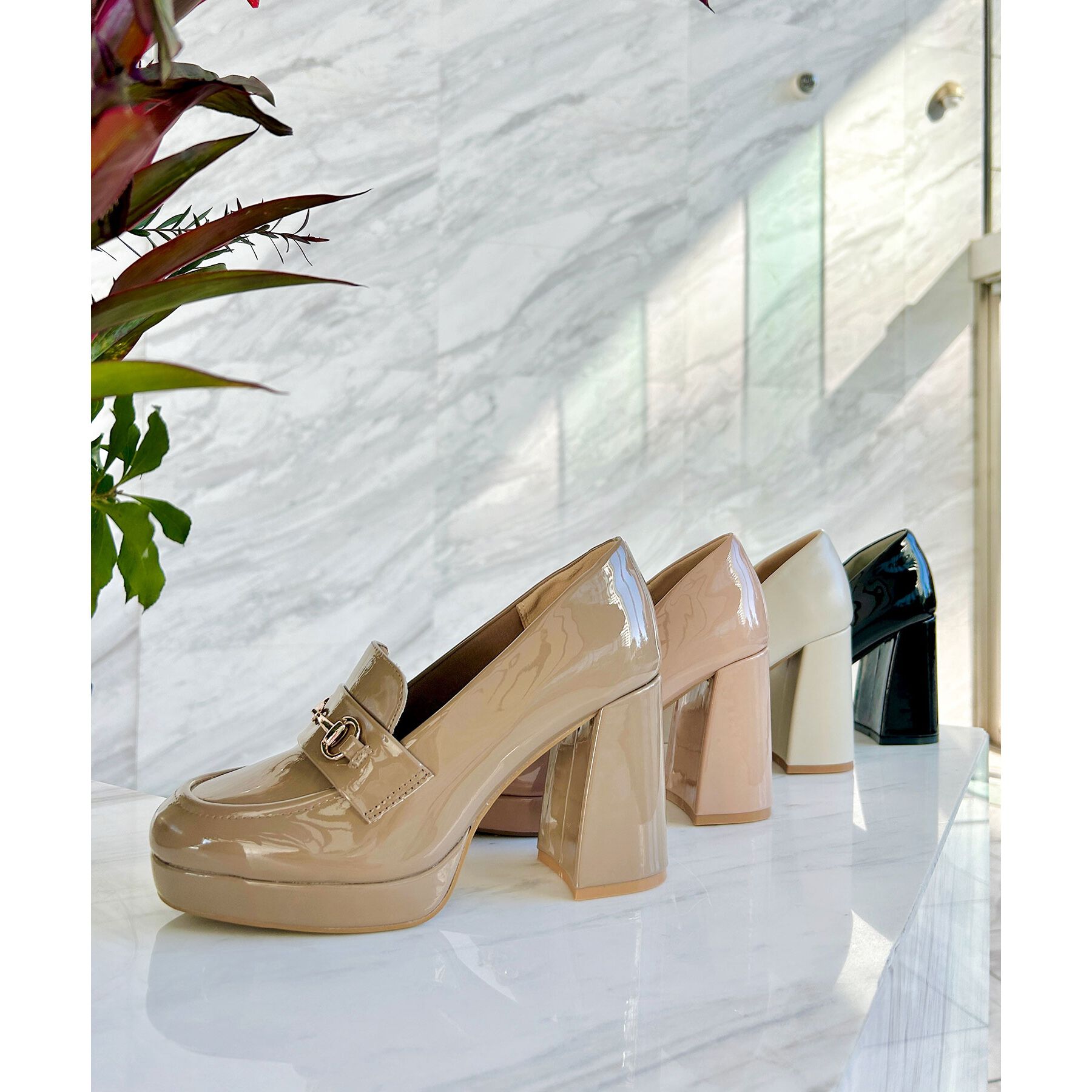 ESPERANZA「厚底ヒールアップローファー 24SS」|パンプス|