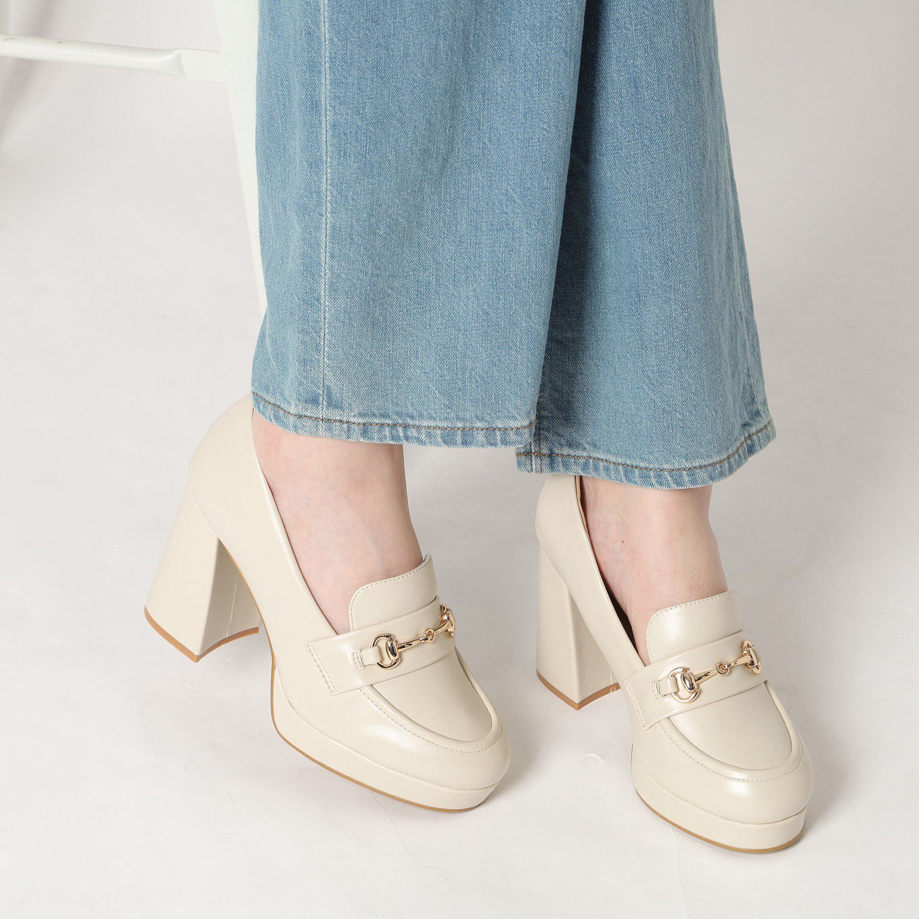 ESPERANZA「厚底ヒールアップローファー 24SS」|パンプス|