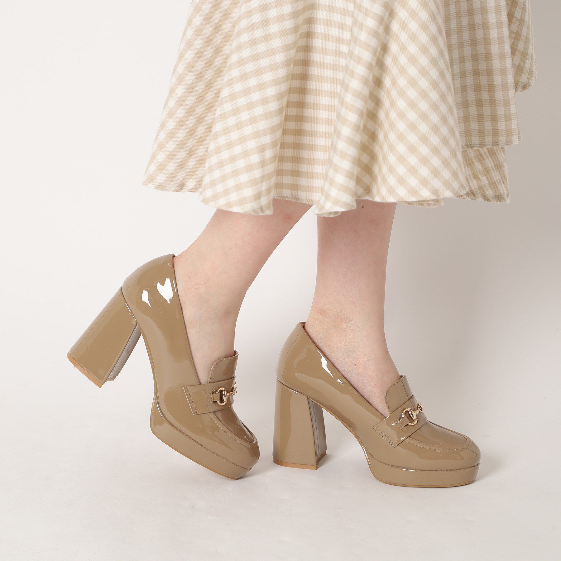 ESPERANZA「厚底ヒールアップローファー 24SS」|パンプス|