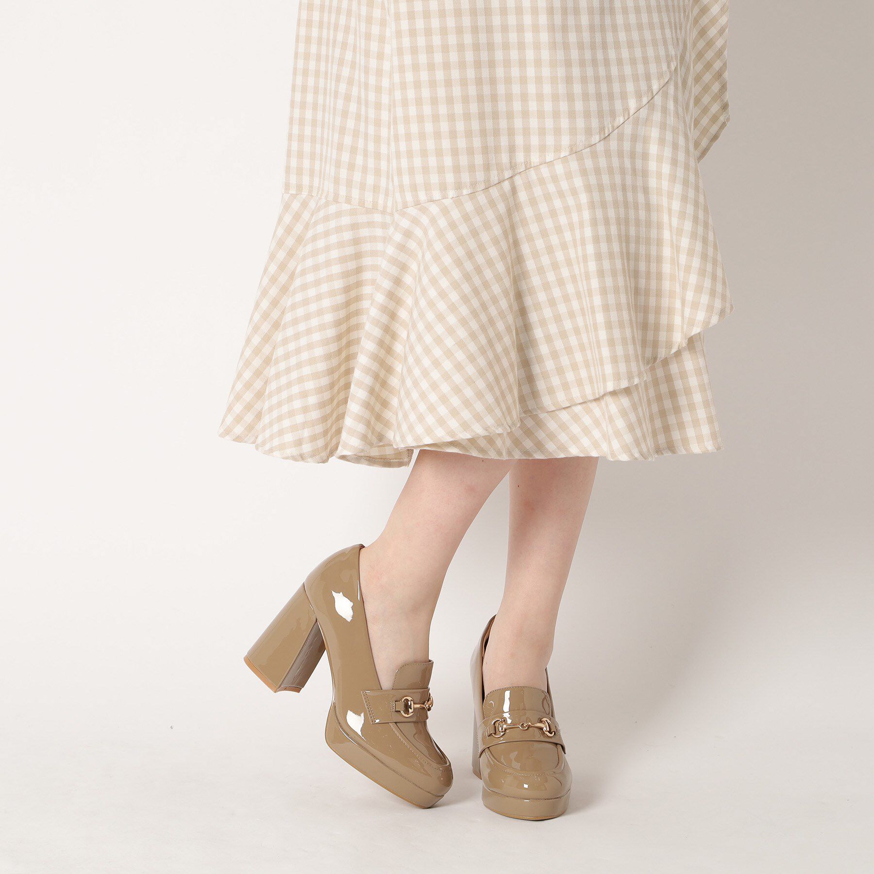 ESPERANZA「厚底ヒールアップローファー 24SS」|パンプス|