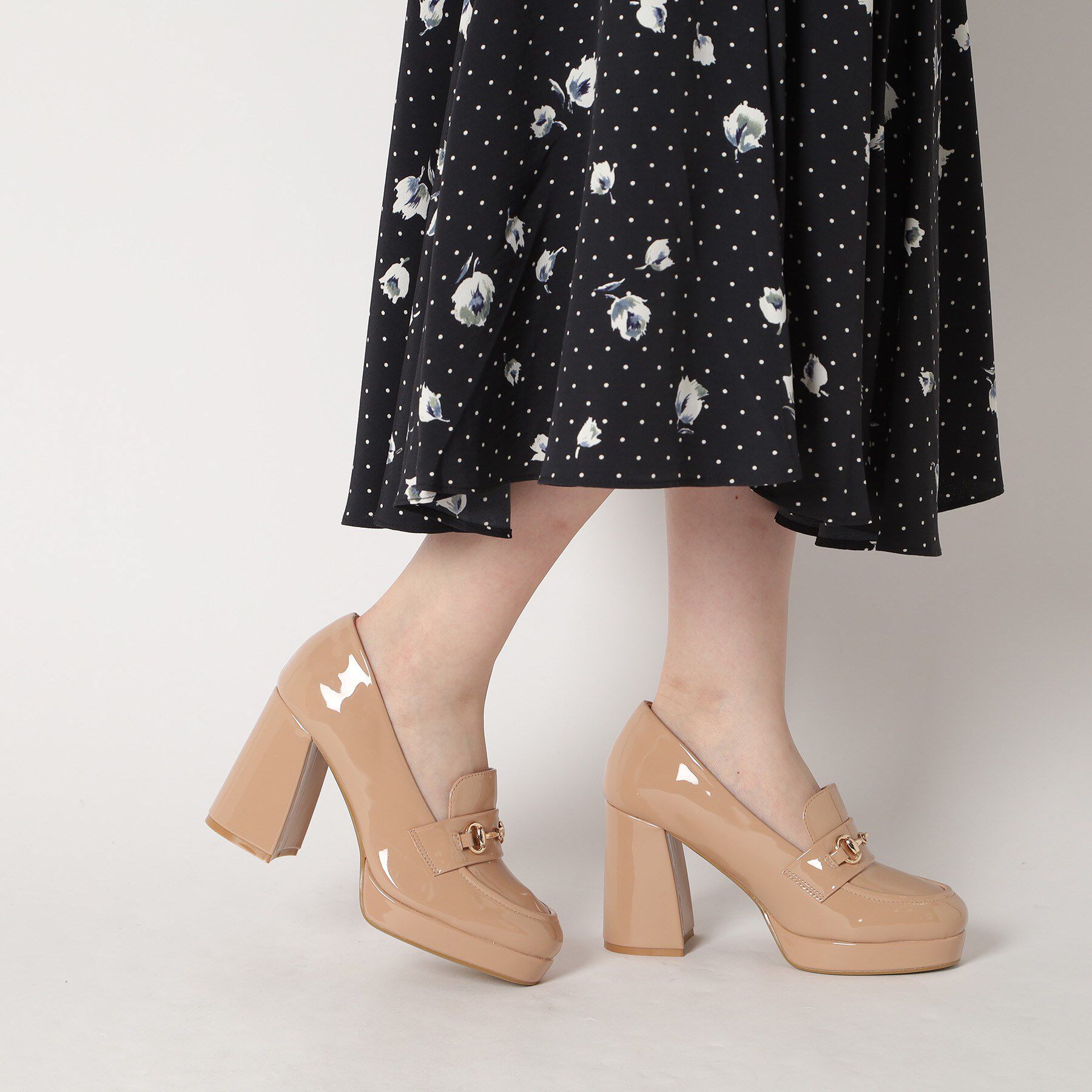 ESPERANZA「厚底ヒールアップローファー 24SS」|パンプス|