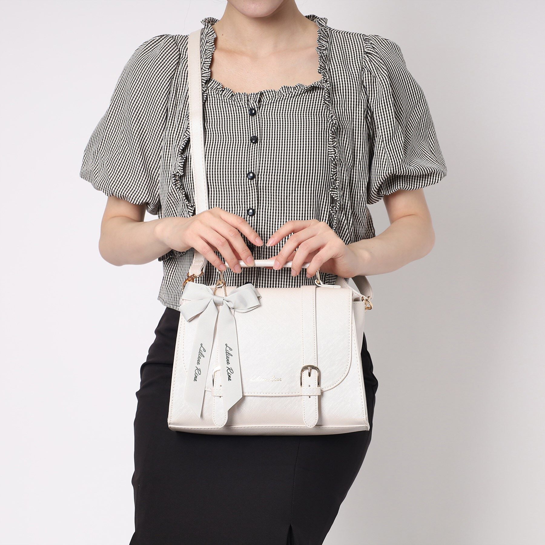 Ober Tashe「リボンチャーム付き3WAYサッチェル」|リュック|