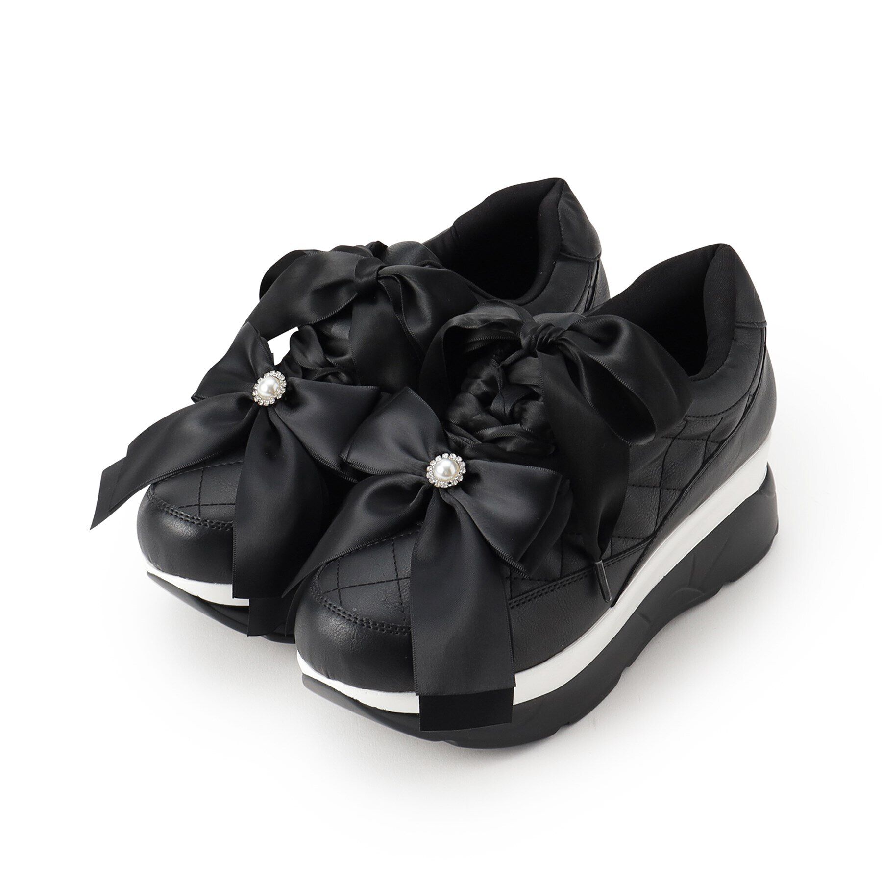 csT&P「厚底キルティングリボン2WAYスニーカー」|スニーカー|