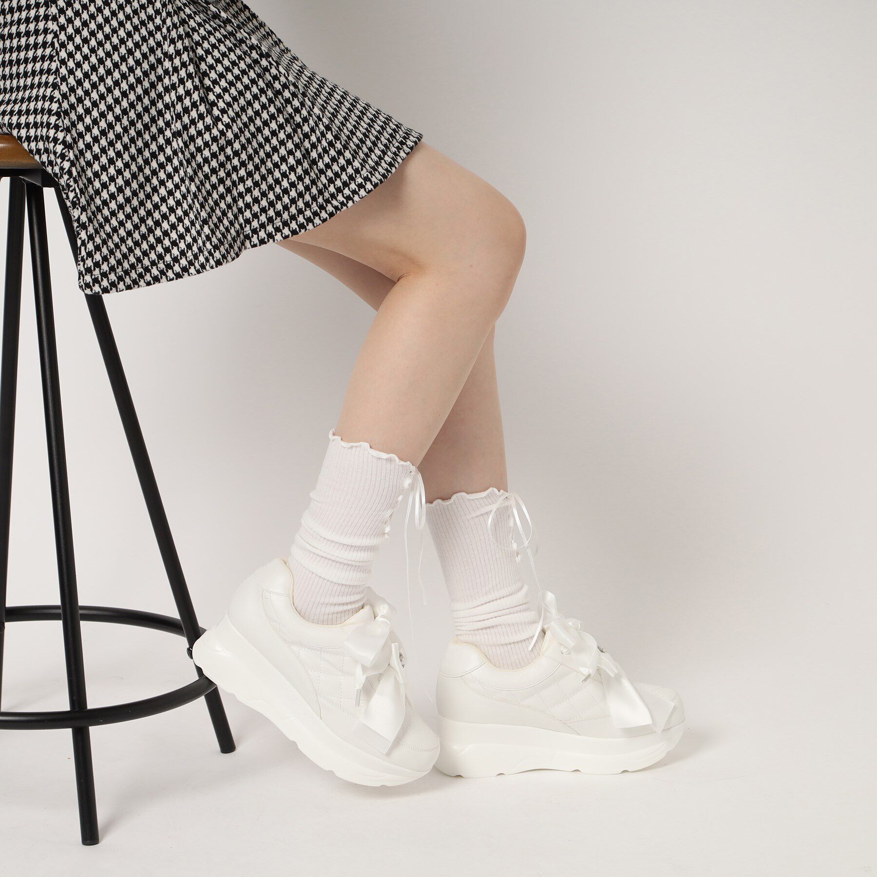 csT&P「厚底キルティングリボン2WAYスニーカー」|スニーカー|