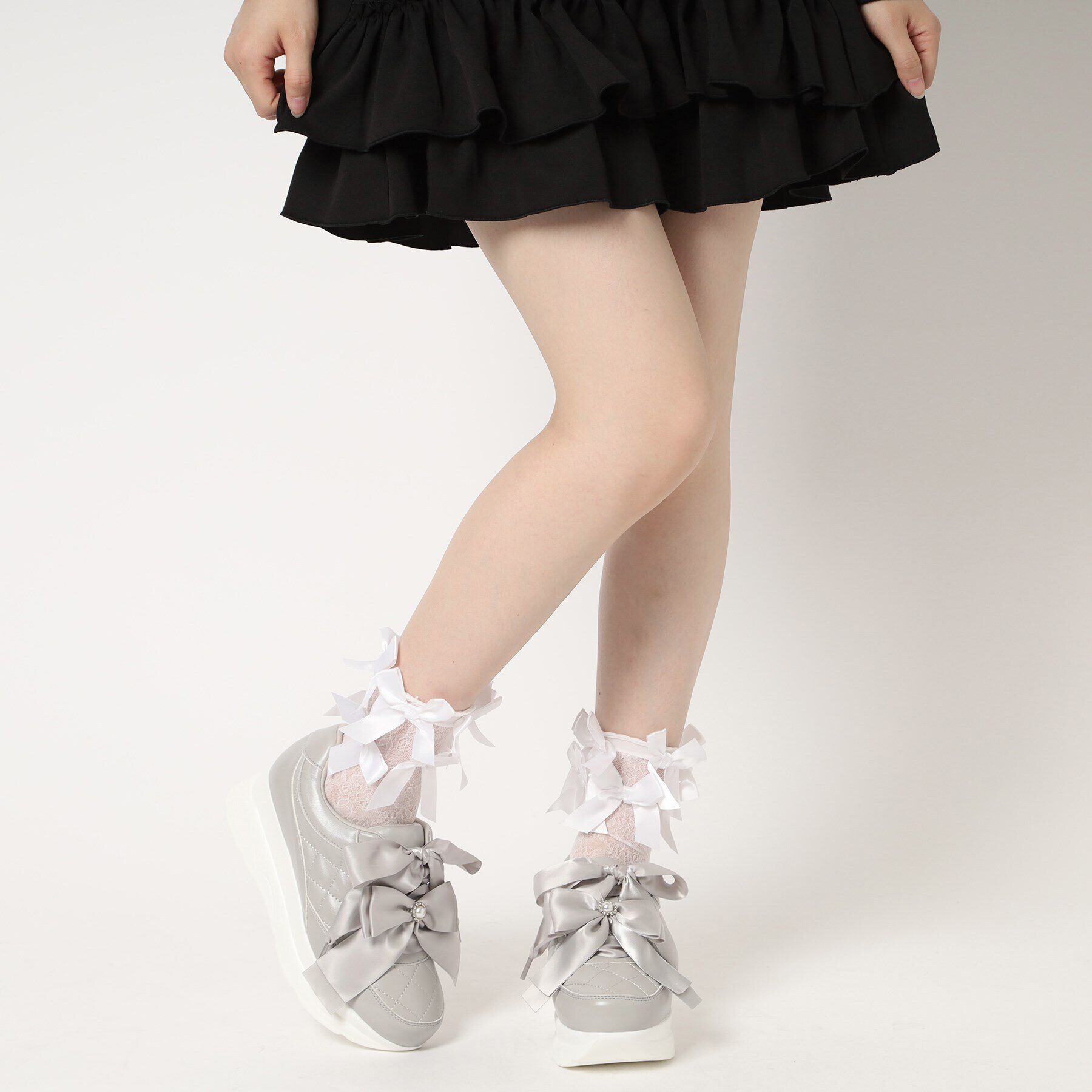 csT&P「厚底キルティングリボン2WAYスニーカー」|スニーカー|