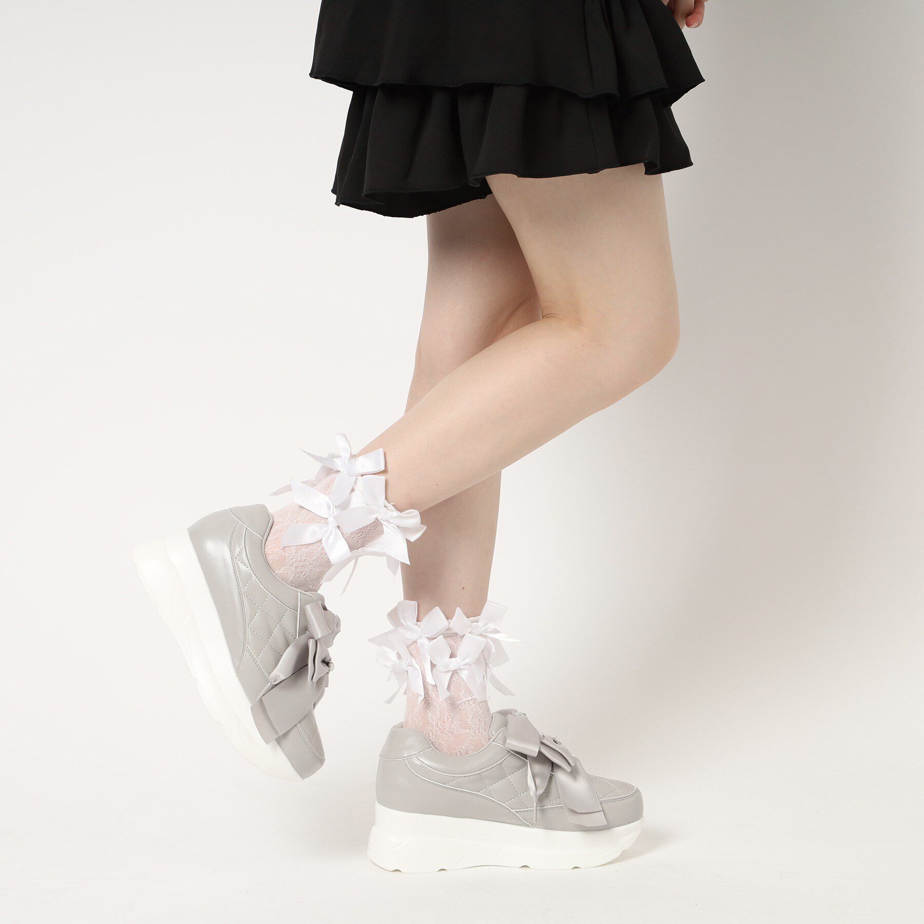 csT&P「厚底キルティングリボン2WAYスニーカー」|スニーカー|