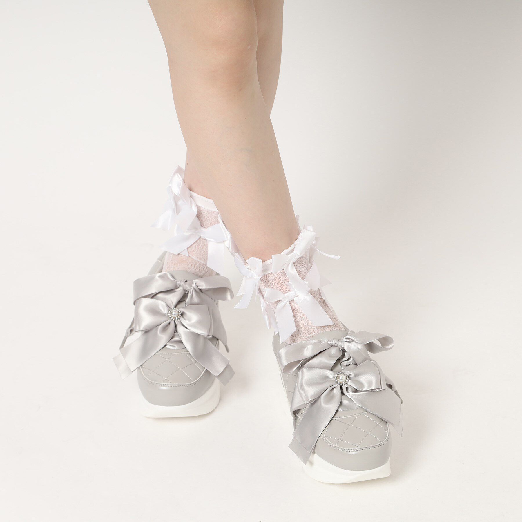 csT&P「厚底キルティングリボン2WAYスニーカー」|スニーカー|