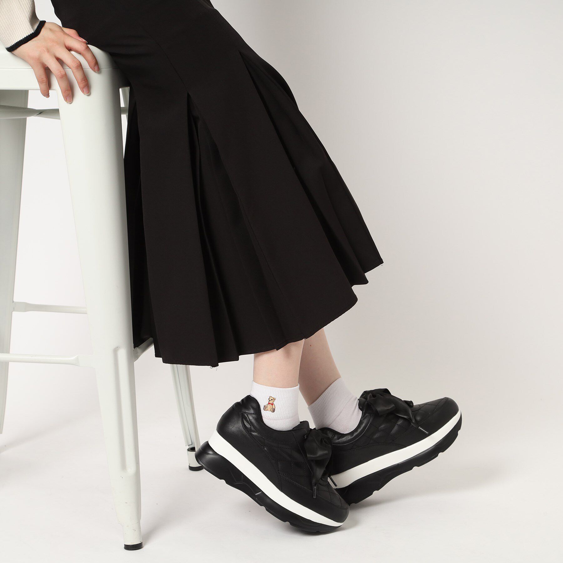 csT&P「厚底キルティングリボン2WAYスニーカー」|スニーカー|