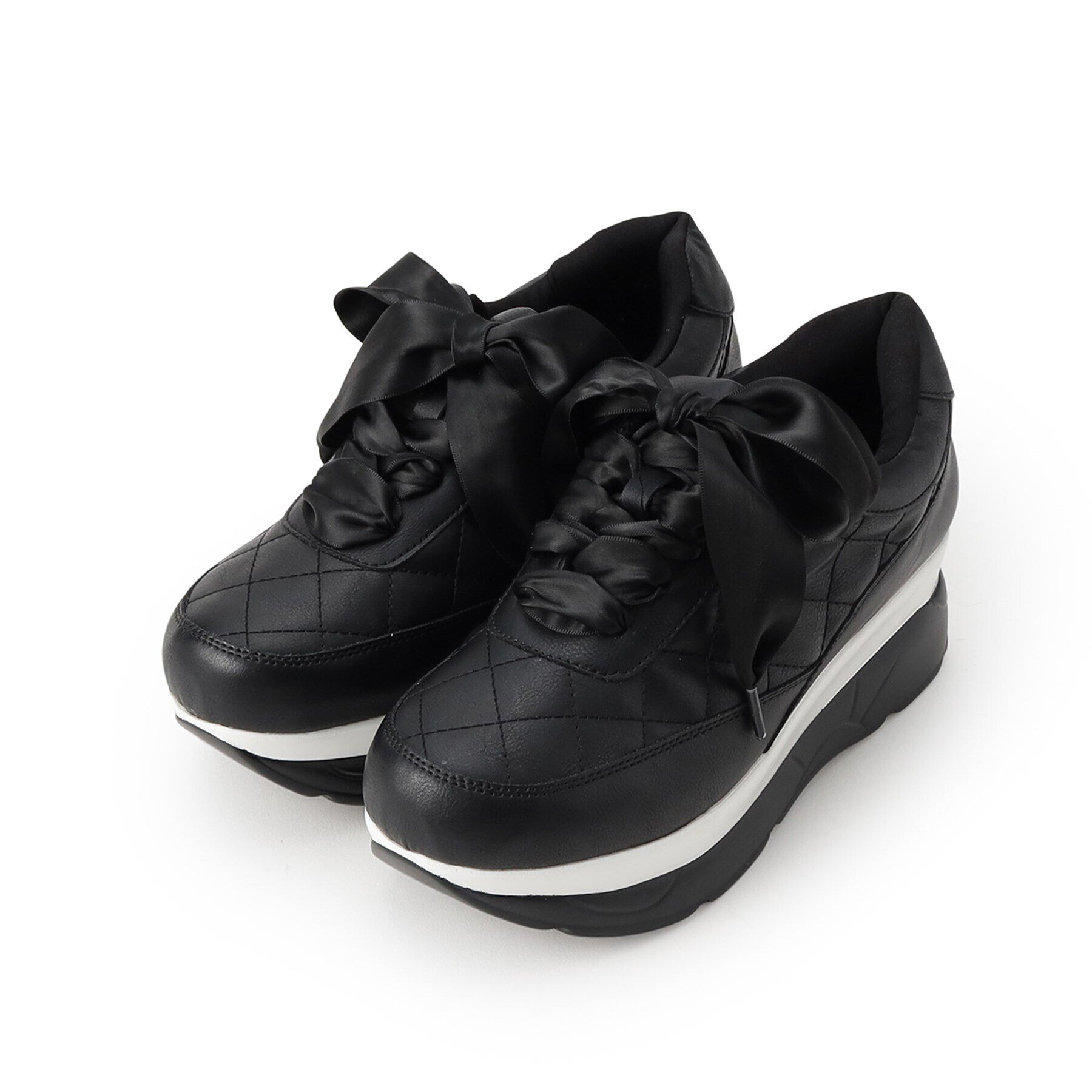 csT&P「厚底キルティングリボン2WAYスニーカー」|スニーカー|