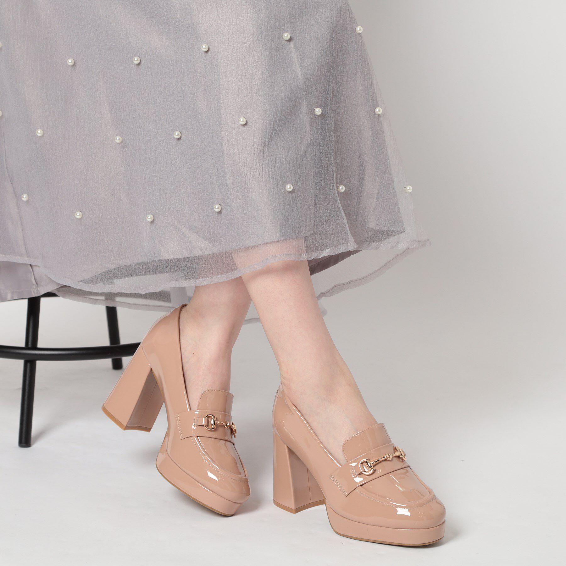 ESPERANZA「厚底ヒールアップローファー」|パンプス|