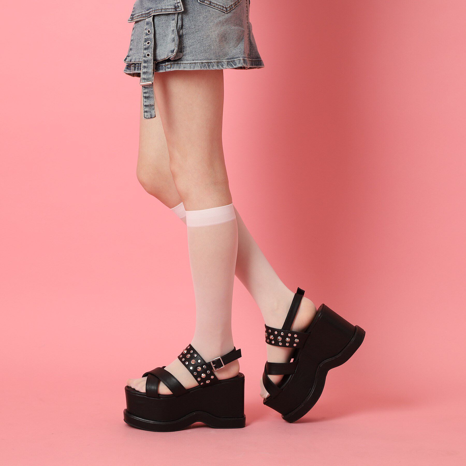 csT&P「厚底スタッズ付きサンダル」|サンダル|