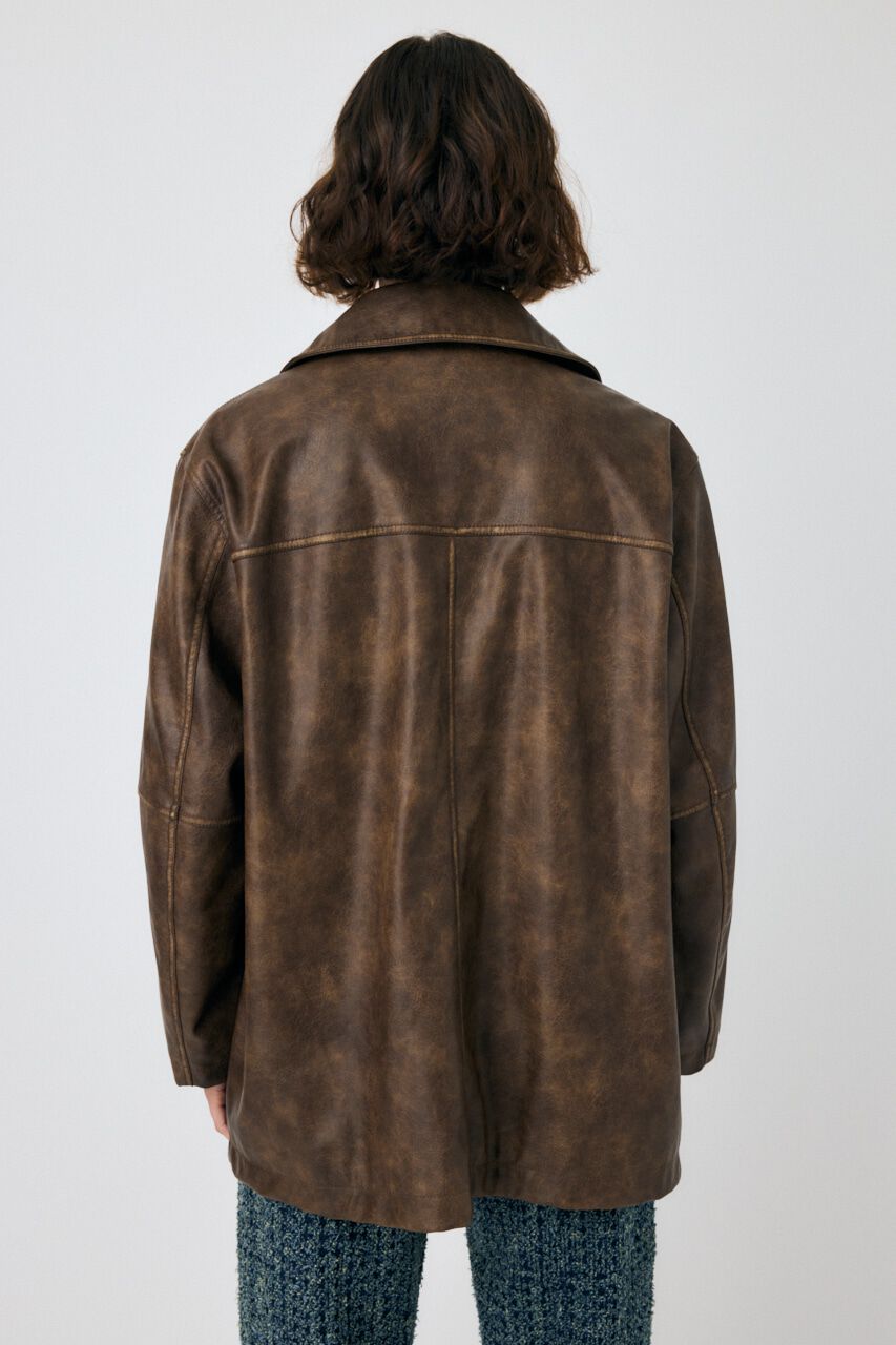 MOUSSY「AGED F/LEATHER MIDDLE ジャケット」|その他|