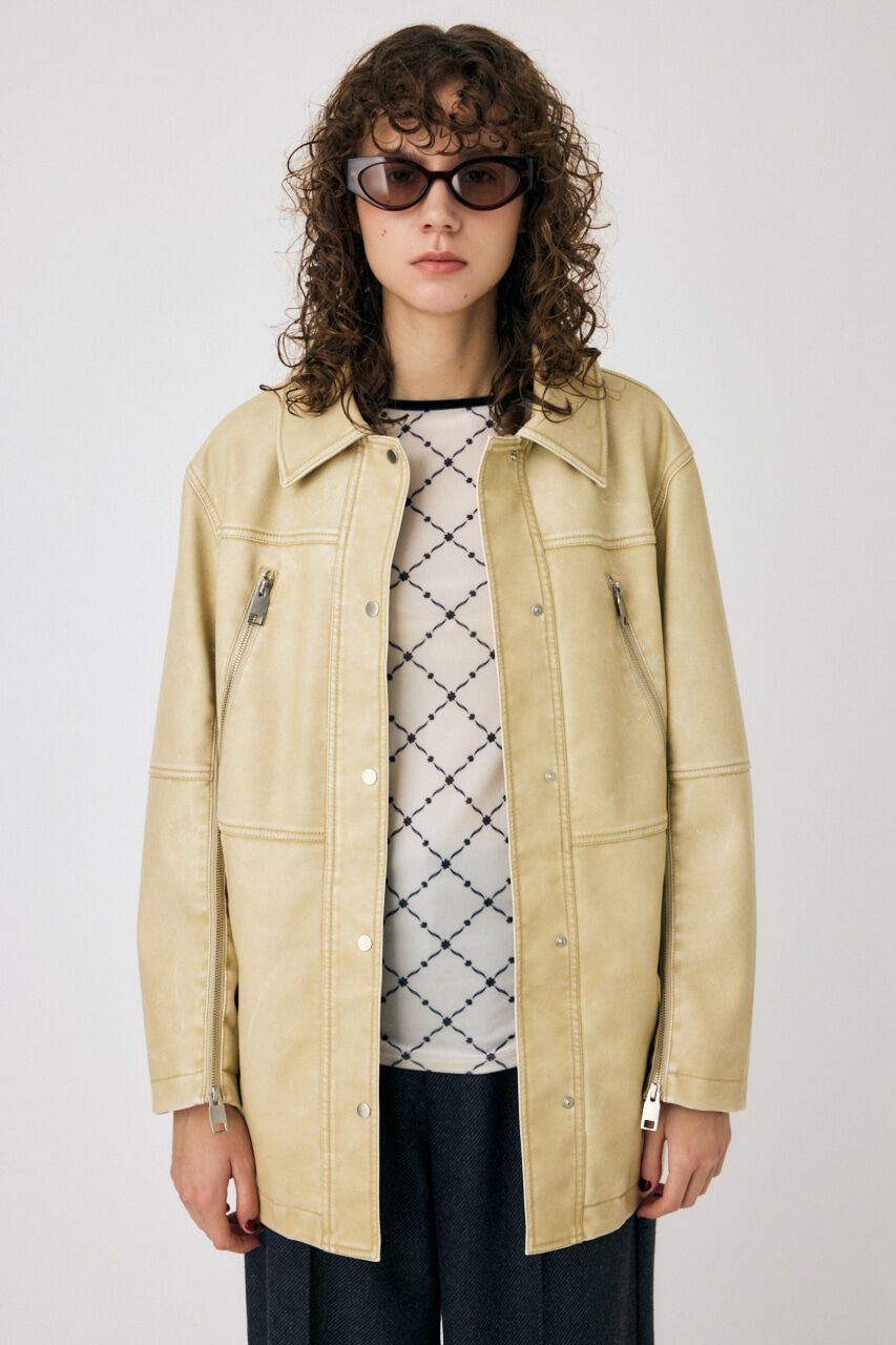 MOUSSY「AGED F/LEATHER MIDDLE ジャケット」|その他|