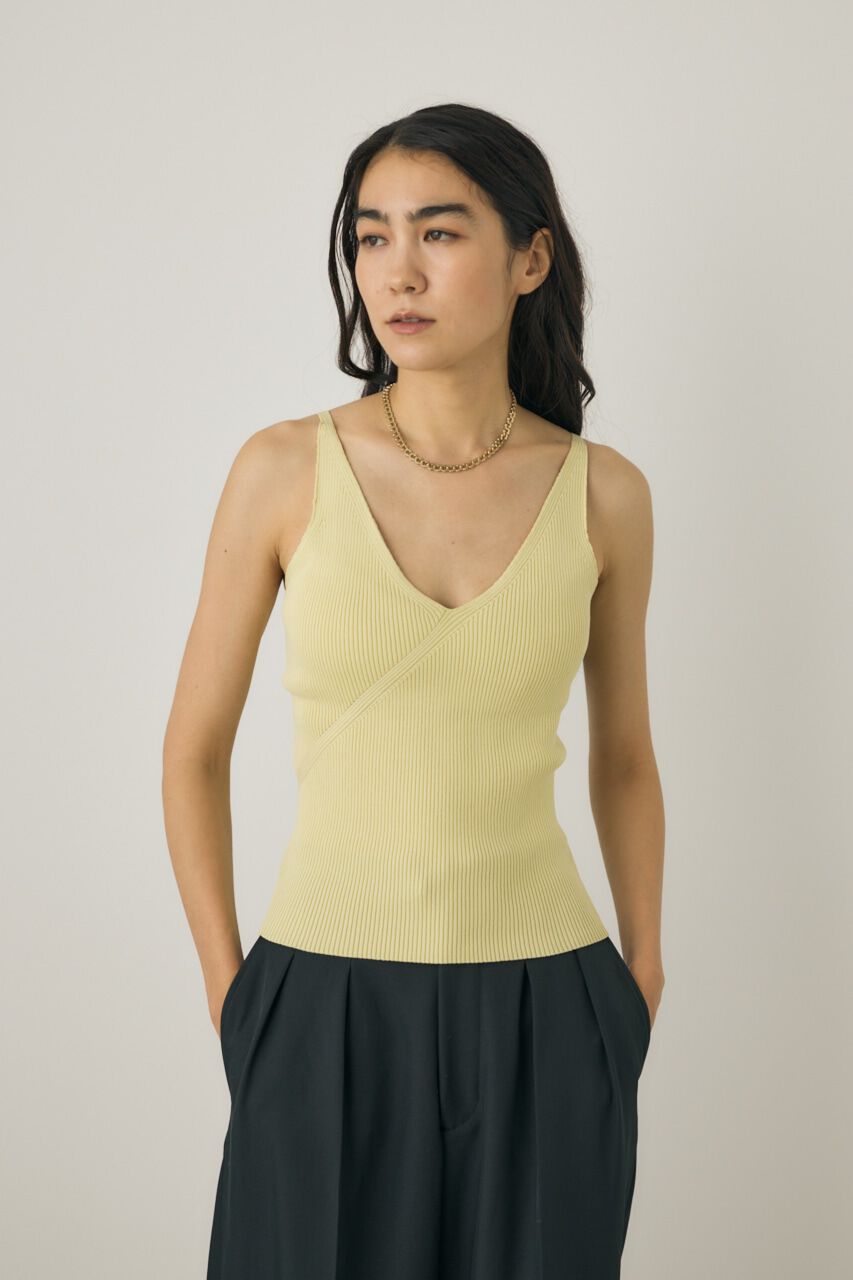 MOUSSY「カップ付きニットキャミソール　リサイクルポリエステル使用」|キャミソール|L/GRN1