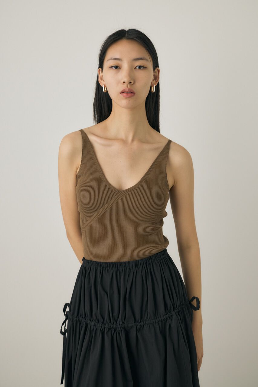 MOUSSY「カップ付きニットキャミソール　リサイクルポリエステル使用」|キャミソール|KHA