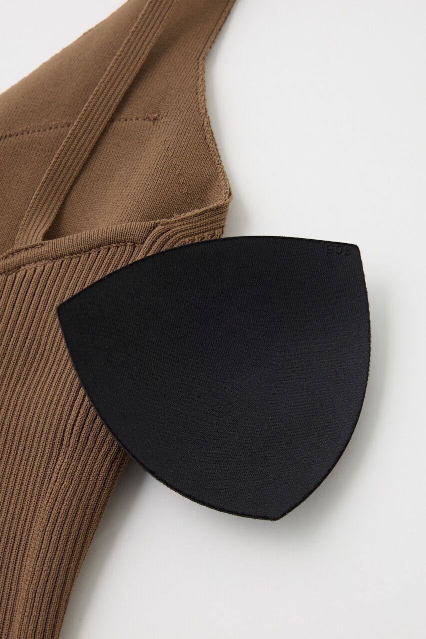 MOUSSY「カップ付きニットキャミソール　リサイクルポリエステル使用」|キャミソール|