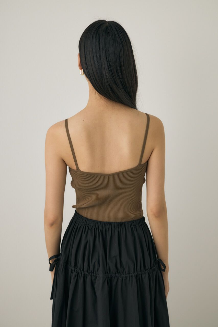 MOUSSY「カップ付きニットキャミソール　リサイクルポリエステル使用」|キャミソール|