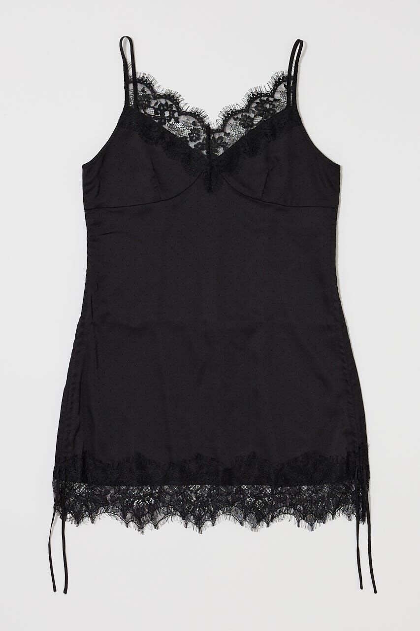 MOUSSY「DOT SATIN CAMI ドレス」|ワンピース|