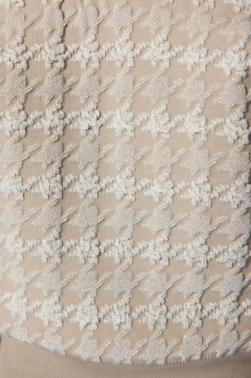 rienda「2WAYチェックパターンニットカーディガントップス」|ニット・セーター|