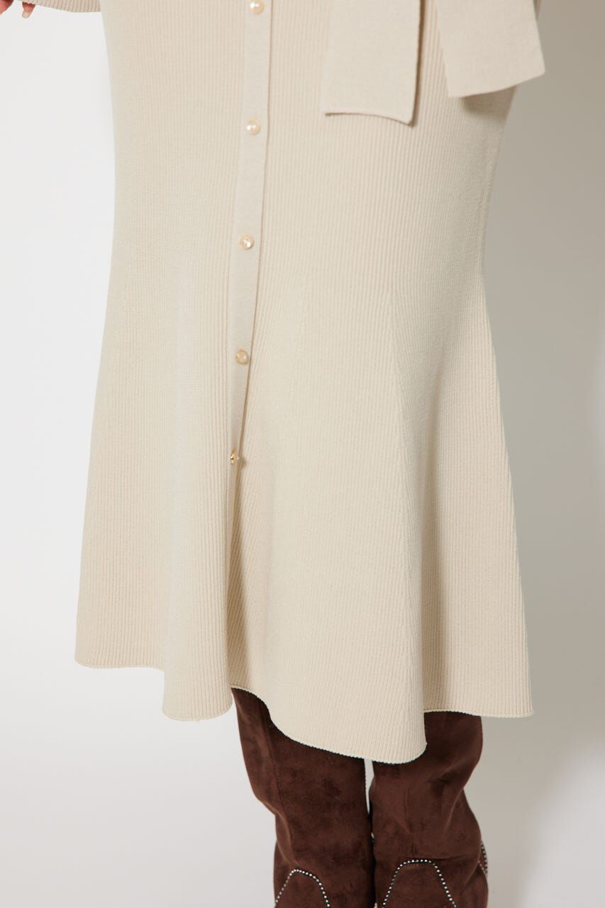 rienda「many wayショルダーフェイクファーニットワンピース」|ワンピース|