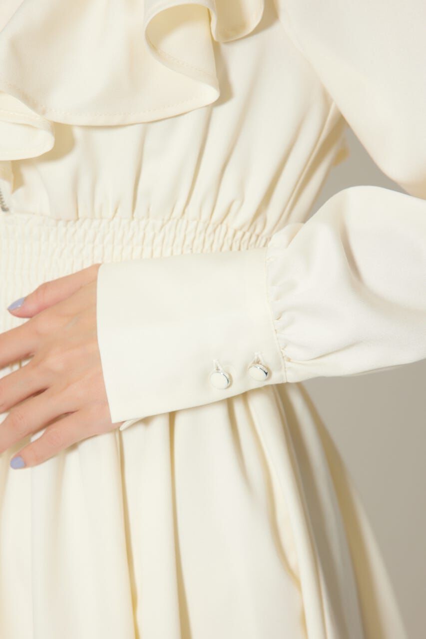 rienda「フロントZIPフリルシャツワンピース」|ワンピース|