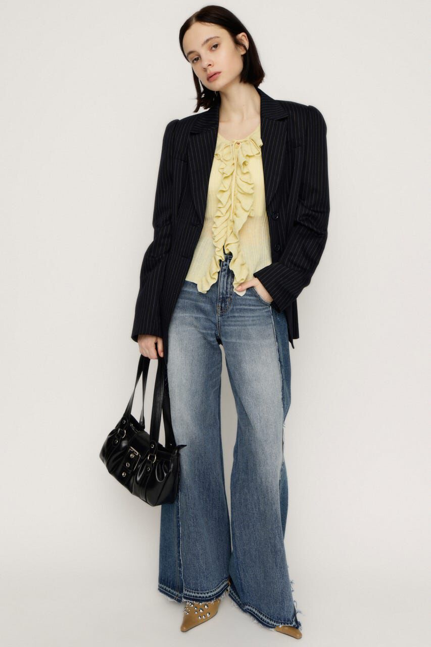 SLY「FRONT FRILL KNIT トップス」|ニット・セーター|