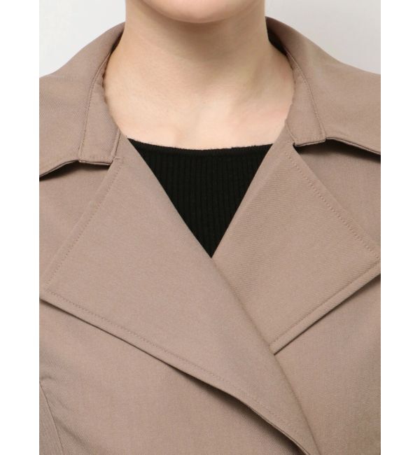 RESEXXY「チュールドッキングロングコート」|トレンチコート|