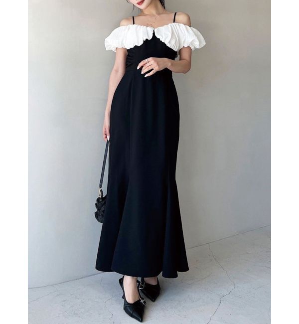 RESEXXY「バルーンヘムマーメイドワンピース」|ワンピース|ブラック