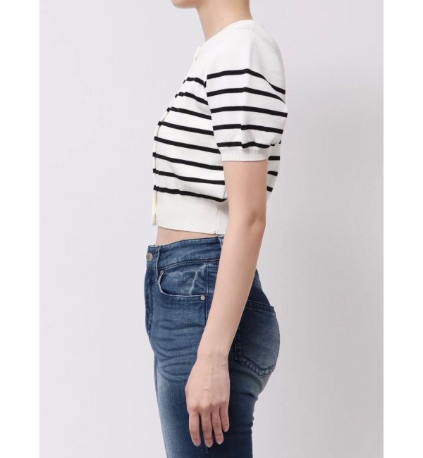 RESEXXY「クルーネックハーフスリーブニットカーデ」|カーディガン|