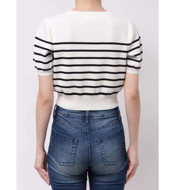 RESEXXY「クルーネックハーフスリーブニットカーデ」|カーディガン|