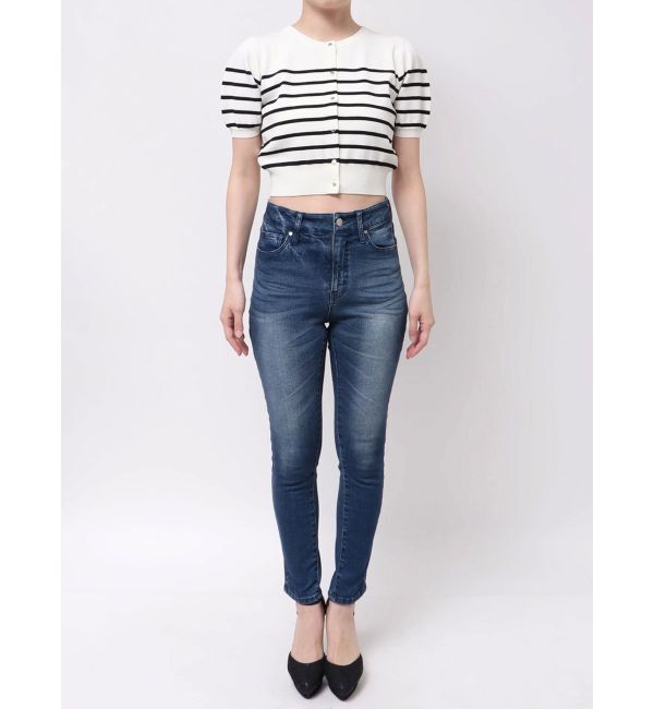 RESEXXY「クルーネックハーフスリーブニットカーデ」|カーディガン|