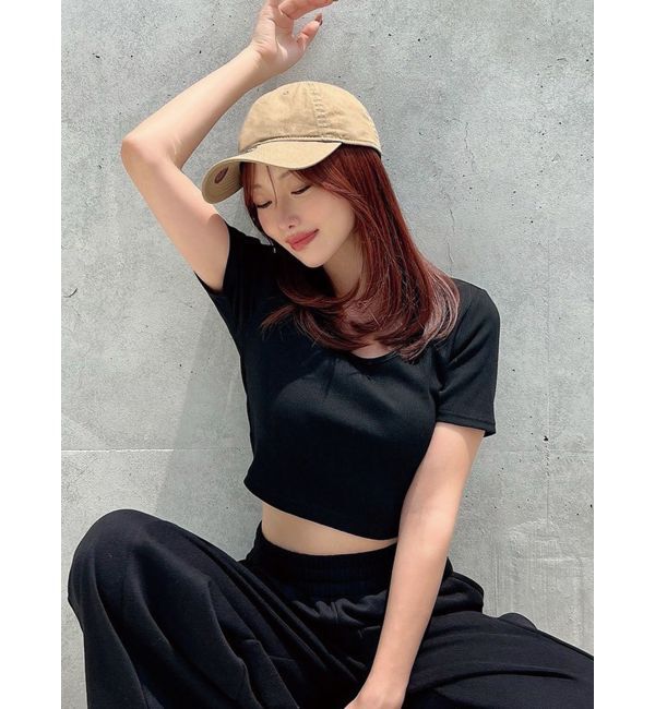 RESEXXY「UネックTシャツ」|Tシャツ・カットソー|ブラック