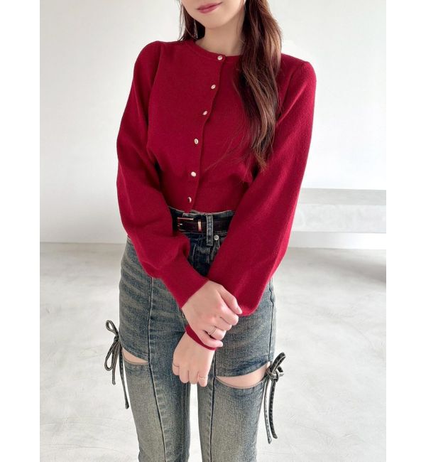 RESEXXY「クルーネックニットカーデ」|カーディガン|