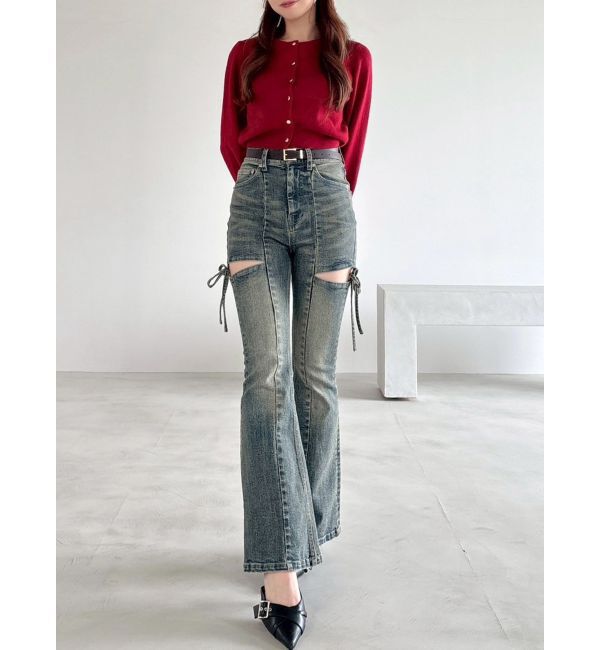 RESEXXY「クルーネックニットカーデ」|カーディガン|